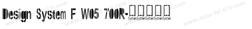 Design System F W05 700R字体转换